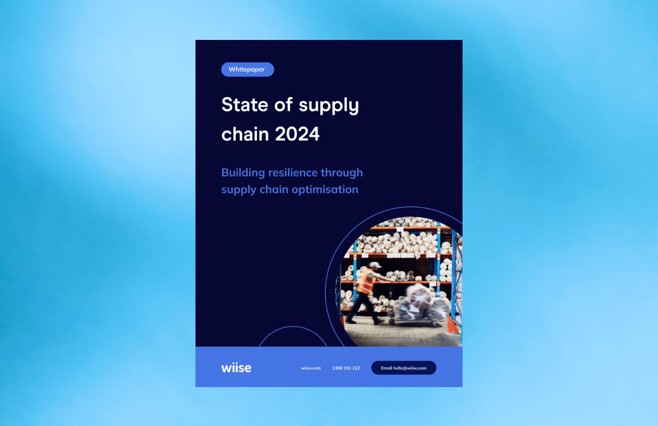 Cover page of the State of supply chain 2024 Whitepaper
